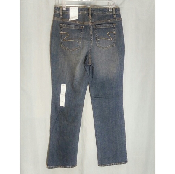 Liz Claiborne Blue Chelsea Straight Leg Jeans 12 - Picture 4 of 8